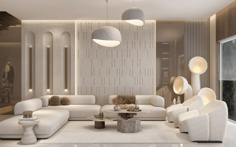 Completed living room interior project by Urban Design Interiors in Bangalore
